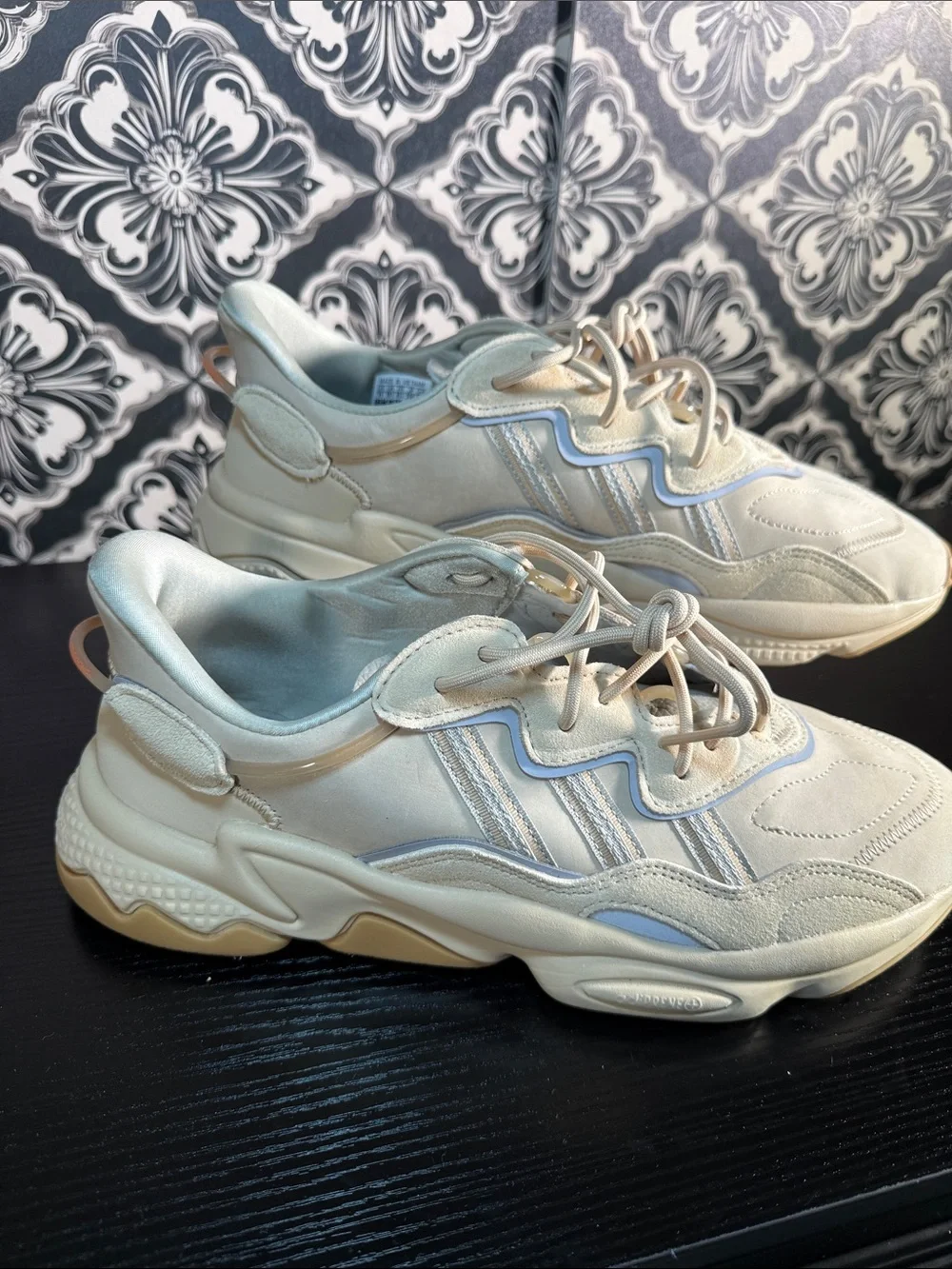 Adidas Adiprene Men’s Chunky Sneakers in Beige and Light Blue